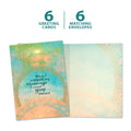 Load image into Gallery viewer, The cover and inside of Tree-Free’s When I Count My Blessings card, along with the following text: “6 greeting cards, 6 matching envelopes”