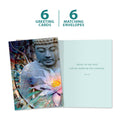Load image into Gallery viewer, The cover and inside of Tree-Free’s Living Radiance card, along with the following text: “6 greeting cards, 6 matching envelopes”