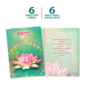Load image into Gallery viewer, The cover and inside of Tree-Free’s Open card, along with the following text: “6 greeting cards, 6 matching envelopes”
