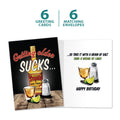 Load image into Gallery viewer, The cover and inside of Tree-Free’s Grain Of Salt card, along with the following text: “6 greeting cards, 6 matching envelopes”