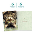 Load image into Gallery viewer, The cover and inside of Tree-Free’s Perspective card, along with the following text: “6 greeting cards, 6 matching envelopes”