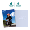 Load image into Gallery viewer, The cover and inside of Tree-Free’s Born To Be Wild card, along with the following text: “6 greeting cards, 6 matching envelopes”