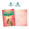 Load image into Gallery viewer, The cover and inside of Tree-Free’s Life Is Sweeter card, along with the following text: “6 greeting cards, 6 matching envelopes”