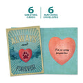 Load image into Gallery viewer, The cover and inside of Tree-Free’s Friends Forever card, along with the following text: “6 greeting cards, 6 matching envelopes”