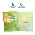 Load image into Gallery viewer, The cover and inside of Tree-Free’s Memories Overflowing card, along with the following text: “6 greeting cards, 6 matching envelopes”