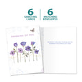 Load image into Gallery viewer, The cover and inside of Tree-Free’s Condolences card, along with the following text: “6 greeting cards, 6 matching envelopes”