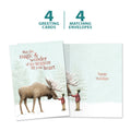 Load image into Gallery viewer, The cover and inside of Tree-Free’s Magic And Wonder card, along with the following text: “4 greeting cards, 4 matching envelopes”