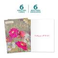 Load image into Gallery viewer, The cover and inside of Tree-Free’s Beautiful Birthday Wishes card, along with the following text: “6 greeting cards, 6 matching envelopes”