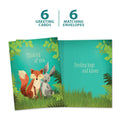 Load image into Gallery viewer, The cover and inside of Tree-Free’s Deep Woods Thoughts card, along with the following text: “6 greeting cards, 6 matching envelopes”