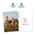 Load image into Gallery viewer, The cover and inside of Tree-Free’s Some Drive card, along with the following text: “6 greeting cards, 6 matching envelopes”
