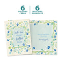 Load image into Gallery viewer, The cover and inside of Tree-Free’s Faithful Friend card, along with the following text: “6 greeting cards, 6 matching envelopes”