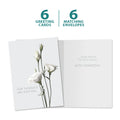 Load image into Gallery viewer, The cover and inside of Tree-Free’s Elegant Thoughts card, along with the following text: “6 greeting cards, 6 matching envelopes”