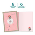 Load image into Gallery viewer, The cover and inside of Tree-Free’s Hey Mouse card, along with the following text: “6 greeting cards, 6 matching envelopes”