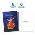 Load image into Gallery viewer, The cover and inside of Tree-Free’s Vintage Status card, along with the following text: “6 greeting cards, 6 matching envelopes”