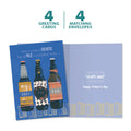 Load image into Gallery viewer, The cover and inside of Tree-Free’s Craftiest Dad card, along with the following text: “4 greeting cards, 4 matching envelopes”