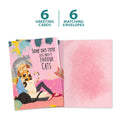 Load image into Gallery viewer, The cover and inside of Tree-Free’s Not Enough Cats card, along with the following text: “6 greeting cards, 6 matching envelopes”