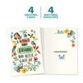 Load image into Gallery viewer, The cover and inside of Tree-Free’s Winner Dreamer card, along with the following text: “4 greeting cards, 4 matching envelopes”