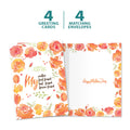 Load image into Gallery viewer, The cover and inside of Tree-Free’s Mother Friend card, along with the following text: “4 greeting cards, 4 matching envelopes”