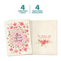 Load image into Gallery viewer, The cover and inside of Tree-Free’s You Are Loved card, along with the following text: “4 greeting cards, 4 matching envelopes”