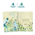 Load image into Gallery viewer, The cover and inside of Tree-Free’s Father Courage card, along with the following text: “4 greeting cards, 4 matching envelopes”