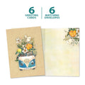 Load image into Gallery viewer, The cover and inside of Tree-Free’s Flower Van card, along with the following text: “6 greeting cards, 6 matching envelopes”