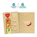 Load image into Gallery viewer, The cover and inside of Tree-Free’s Hot Birthday card, along with the following text: “6 greeting cards, 6 matching envelopes”