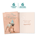 Load image into Gallery viewer, The cover and inside of Tree-Free’s Favorite Things card, along with the following text: “6 greeting cards, 6 matching envelopes”