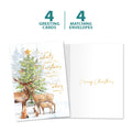 Load image into Gallery viewer, The cover and inside of Tree-Free’s Furry Family card, along with the following text: “4 greeting cards, 4 matching envelopes”