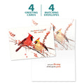 Load image into Gallery viewer, The cover and inside of Tree-Free’s Peace Birds card, along with the following text: “4 greeting cards, 4 matching envelopes”