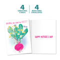 Load image into Gallery viewer, The cover and inside of Tree-Free’s Can't Be Beet card, along with the following text: “4 greeting cards, 4 matching envelopes”
