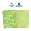 Load image into Gallery viewer, The cover and inside of Tree-Free’s Mark Twain Health card, along with the following text: “6 greeting cards, 6 matching envelopes”