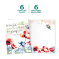 Load image into Gallery viewer, The cover and inside of Tree-Free’s In Small Things card, along with the following text: “6 greeting cards, 6 matching envelopes”