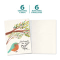 Load image into Gallery viewer, The cover and inside of Tree-Free’s Under His Wings card, along with the following text: “6 greeting cards, 6 matching envelopes”