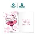 Load image into Gallery viewer, The cover and inside of Tree-Free’s Therapist Friends card, along with the following text: “6 greeting cards, 6 matching envelopes”