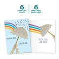 Load image into Gallery viewer, The cover and inside of Tree-Free’s Hold on Tight card, along with the following text: “6 greeting cards, 6 matching envelopes”