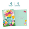 Load image into Gallery viewer, The cover and inside of Tree-Free’s Hope Love and Joy card, along with the following text: “4 greeting cards, 4 matching envelopes”