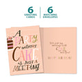 Load image into Gallery viewer, The cover and inside of Tree-Free’s Party With Cake card, along with the following text: “6 greeting cards, 6 matching envelopes”