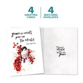 Load image into Gallery viewer, The cover and inside of Tree-Free’s Peace In The World card, along with the following text: “4 greeting cards, 4 matching envelopes”