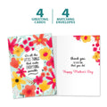 Load image into Gallery viewer, The cover and inside of Tree-Free’s Little Things card, along with the following text: “4 greeting cards, 4 matching envelopes”