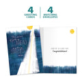 Load image into Gallery viewer, The cover and inside of Tree-Free’s Great Start card, along with the following text: “4 greeting cards, 4 matching envelopes”