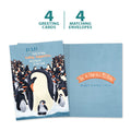 Load image into Gallery viewer, The cover and inside of Tree-Free’s One in a Million card, along with the following text: “4 greeting cards, 4 matching envelopes”