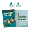 Load image into Gallery viewer, The cover and inside of Tree-Free’s Make Some Noise card, along with the following text: “6 greeting cards, 6 matching envelopes”