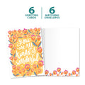 Load image into Gallery viewer, The cover and inside of Tree-Free’s All Kinds of Wonderful card, along with the following text: “6 greeting cards, 6 matching envelopes”