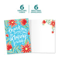 Load image into Gallery viewer, The cover and inside of Tree-Free’s Amazing Friend card, along with the following text: “6 greeting cards, 6 matching envelopes”