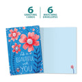 Load image into Gallery viewer, The cover and inside of Tree-Free’s Beautiful With You card, along with the following text: “6 greeting cards, 6 matching envelopes”