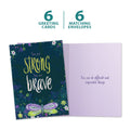 Load image into Gallery viewer, The cover and inside of Tree-Free’s Strong and Brave card, along with the following text: “6 greeting cards, 6 matching envelopes”