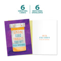 Load image into Gallery viewer, The cover and inside of Tree-Free’s Good Thoughts Prescription card, along with the following text: “6 greeting cards, 6 matching envelopes”
