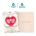 Load image into Gallery viewer, The cover and inside of Tree-Free’s Pet Angel Wings card, along with the following text: “6 greeting cards, 6 matching envelopes”