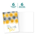Load image into Gallery viewer, The cover and inside of Tree-Free’s Watercolor Thanks card, along with the following text: “6 greeting cards, 6 matching envelopes”
