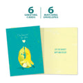 Load image into Gallery viewer, The cover and inside of Tree-Free’s Bananas For You card, along with the following text: “6 greeting cards, 6 matching envelopes”